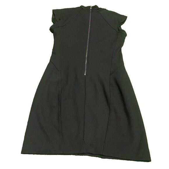 French Connection Little Black Dress Cap Sleeve Size 8 faux Wrap - Picture 5 of 10